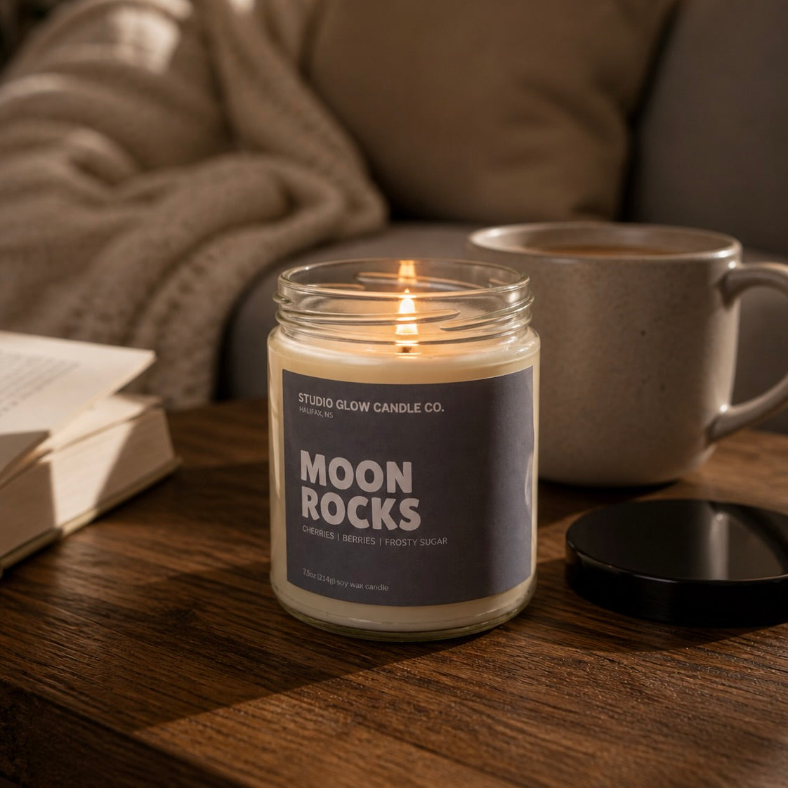 Moon Rocks Candle - Hand-Poured in Nova Scotia