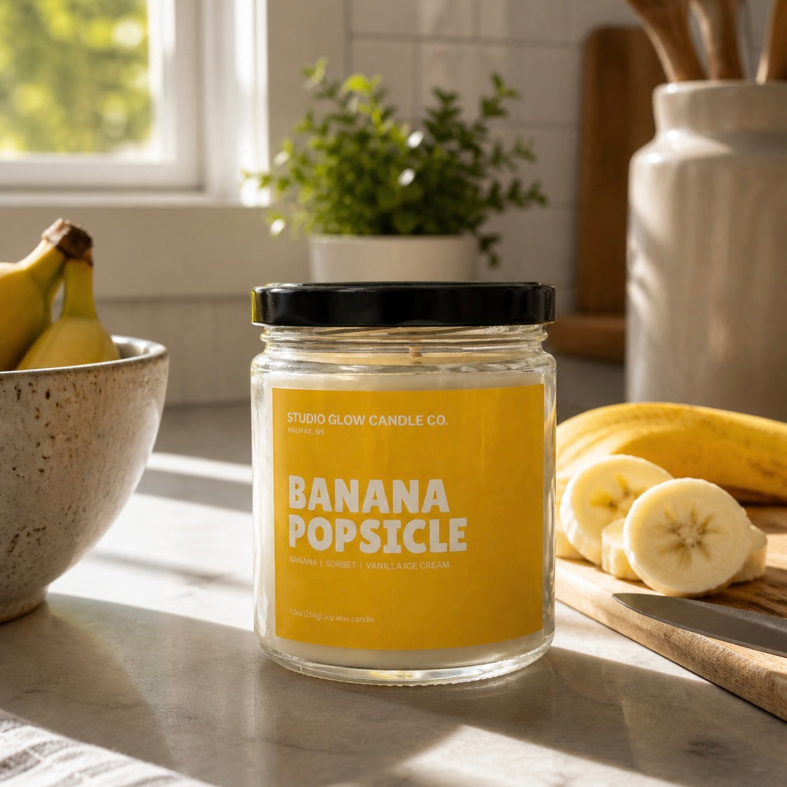 Banana Popsicle Candle - Hand-Poured in Nova Scotia