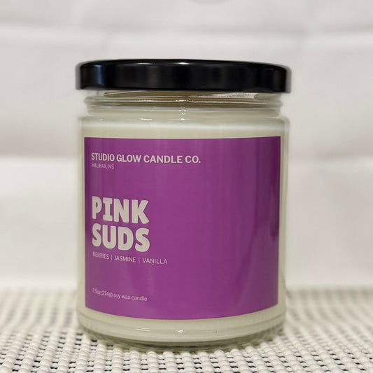 Pink Suds Candle - Hand-Poured in Nova Scotia