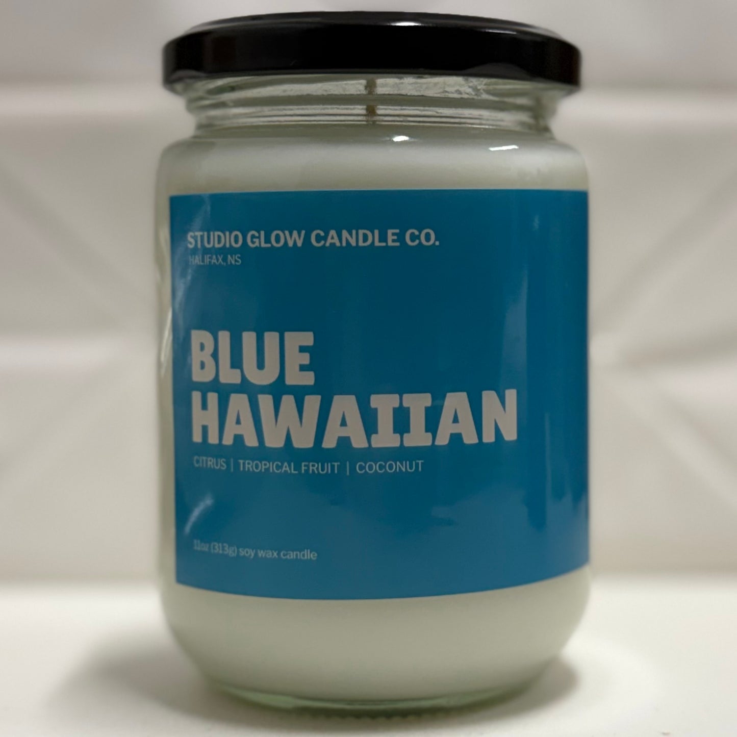 Blue Hawaiian Candle - Hand-Poured in Nova Scotia