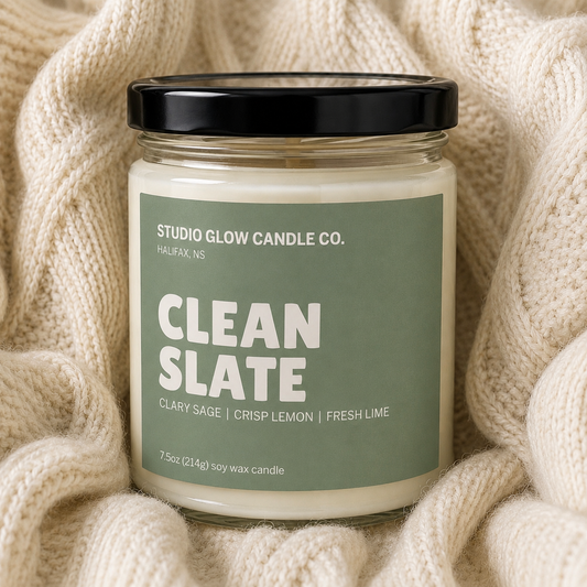 Clean Slate Soy Candle | Studio Glow Candle Co.