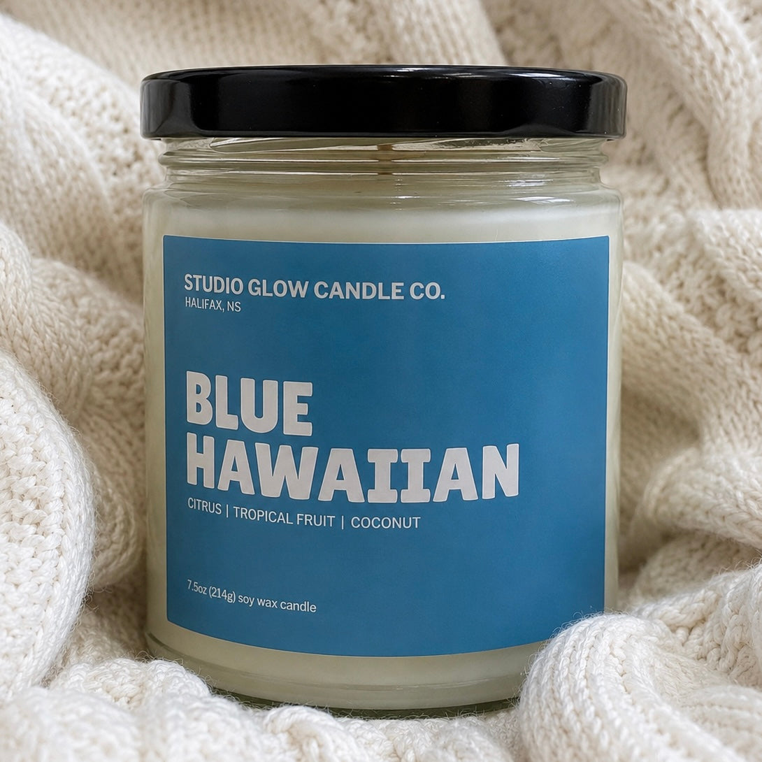 Blue Hawaiian Soy Candle | Studio Glow Candle Co.