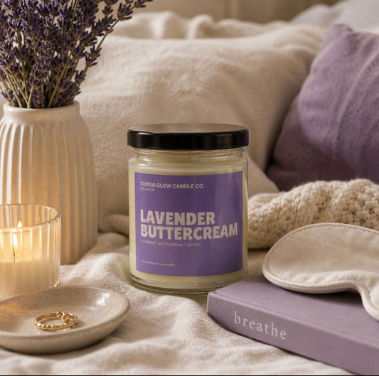 Lavender Buttercream Candle - Hand-Poured in Nova Scotia